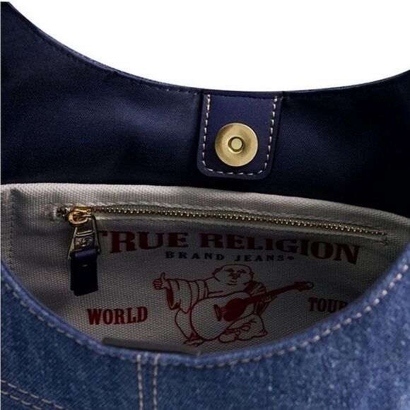 NEW True Religion Denim Hobo Handbag - Picture 5 of 6